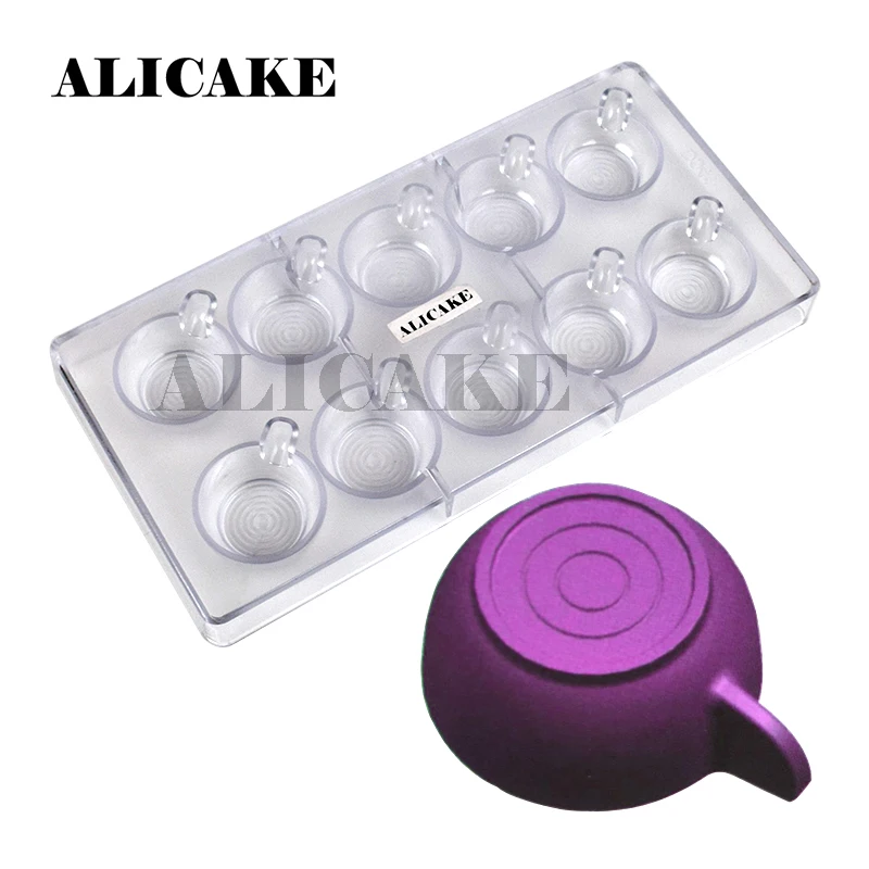 3D Chocolate Molds Professional for Chocolates Polycarbonate Coffee Cup for Cake Chocolate Moulds Bakery Baking Pastry Tools