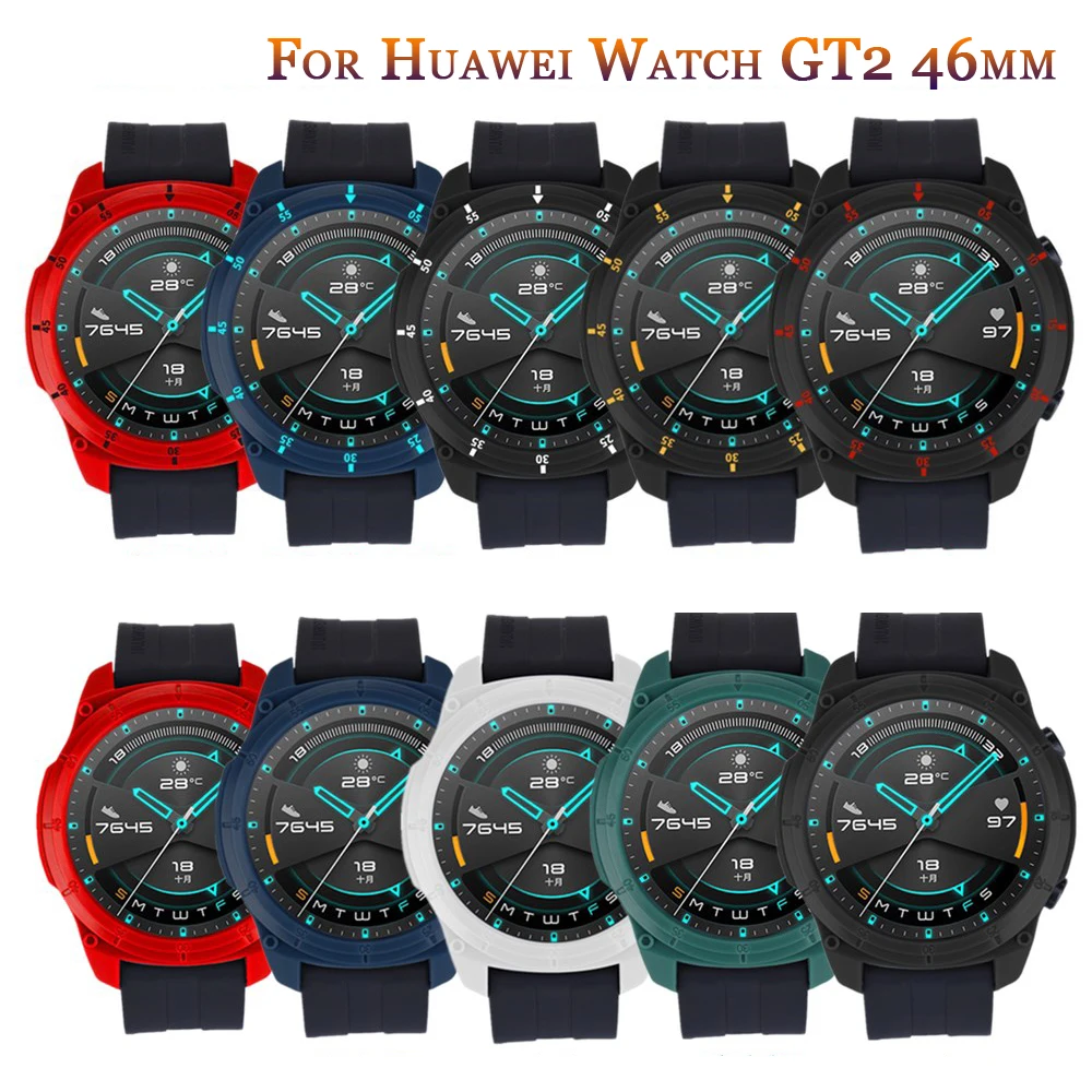 Protective Cover Case For Huawei Watch GT2 46mm Smart Watch Protector Shell Edge TPU Protection Sleeve Case Cover For Huawei GT2