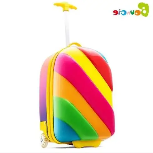 Rolling Suitcase for girls Rainbow Kids Suitcase Travel Luggage Suitcase for girls trolley luggage Wheeled Suitcase trolley bags