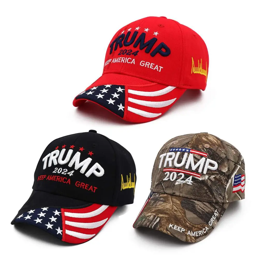 Donald Trump Hat 2024 Cap Keep America Great USA Embroidery Camo Hat Adjustable Baseball Hat