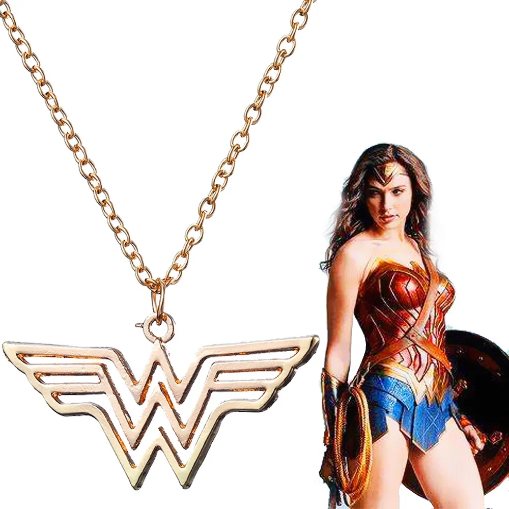 Hot Movie Wonder Logo Necklace Vintage Hawk Style Metal Chain Pendant Necklaces Jewelry For Men Women Fans Gifts Accessories