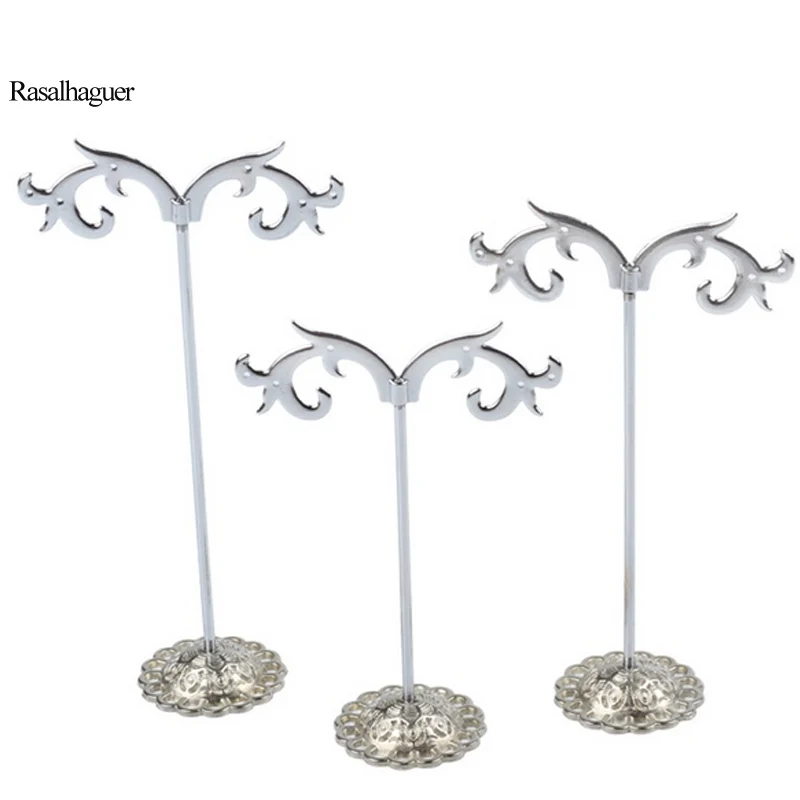 White/Brown/Black/Silver Crystal Jewelry Earring Display Stand Top Selling 3Pcs/Lot Jewelry Display Metal Earring Holder Display