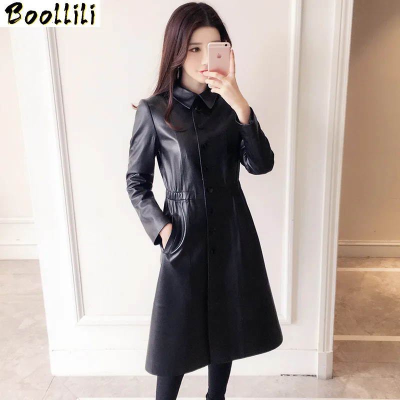 

Real Leather Boollili Jacket Women Sheepskin Genuine Leather Jacket Korean Slim Women Windbreaker Spring Autumn Veste Femme