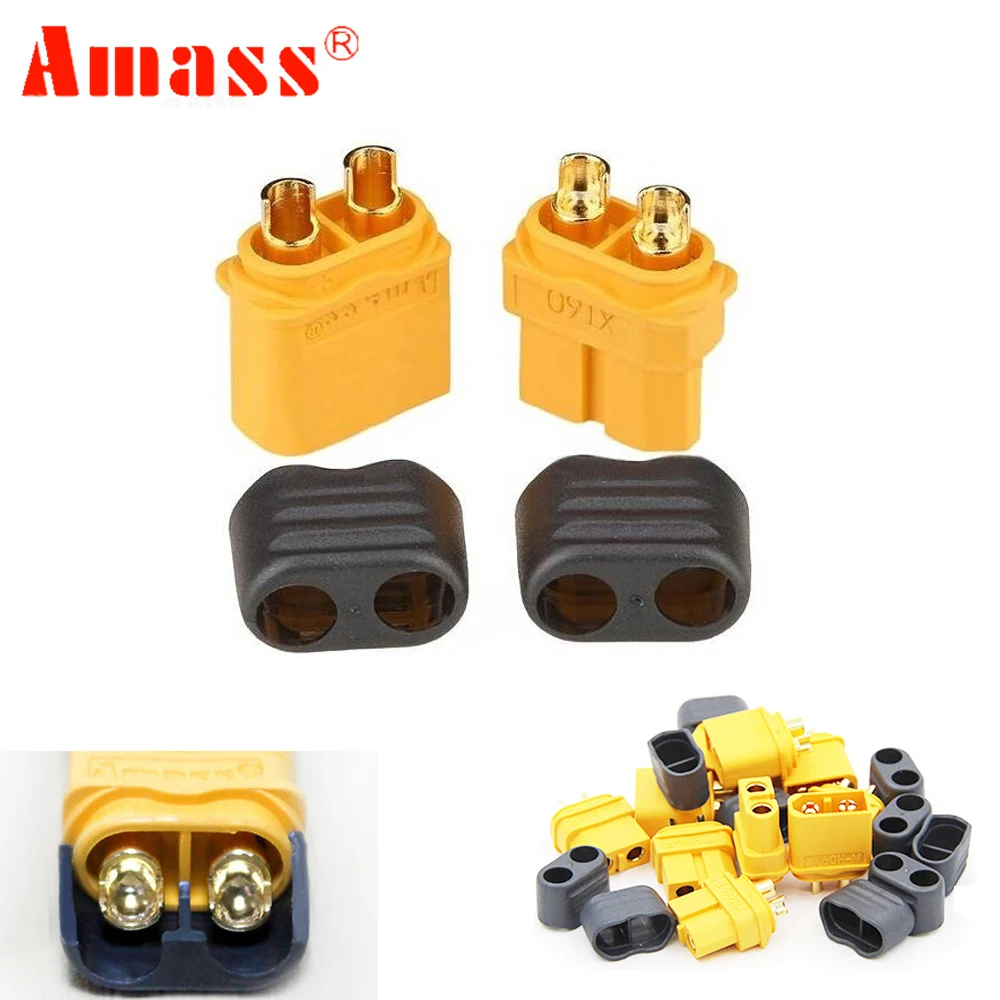 10pcs Amass XT60 XT60H Plug Connector With Sheath Housing Male & Female (5 Pair) For RC Quadcopter FPV Racing Drone Lipo Battery