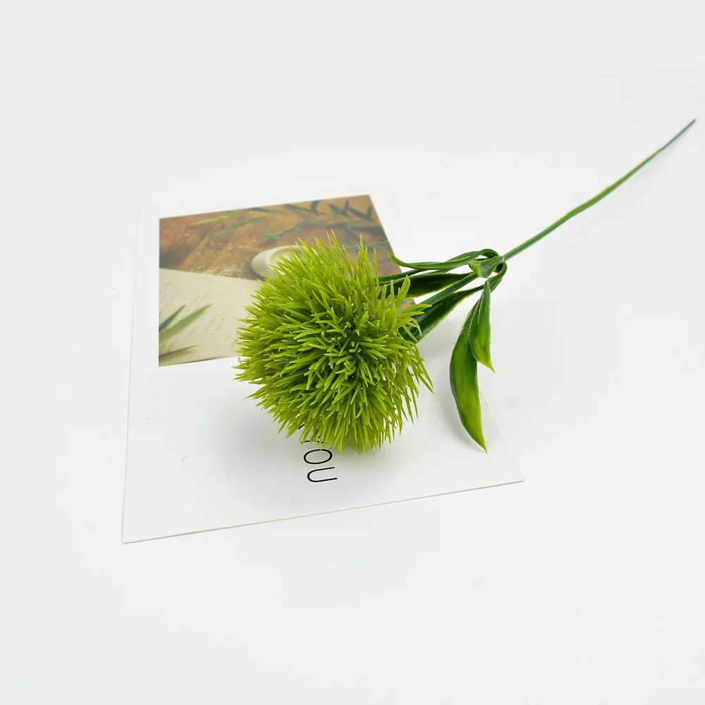 1/3/5Pcs Green Dandelion Artificial Flowers 25cm Plastic Fake Flowers Plants For Home Decor Party Supplies Wedding Decoration