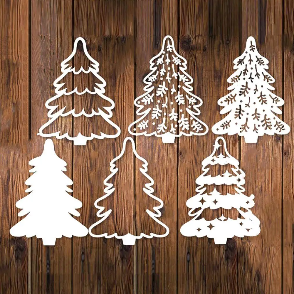 Christmas Trees Metal Cutting Dies Stencil Scrapbooking Diy Album Stamp Paper Card Embossing Decor Craft Knife Mould