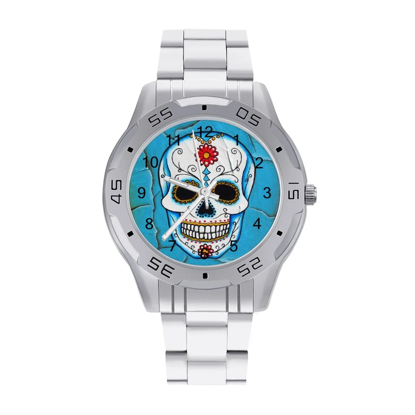 Mexican Skull Quartz Watch The Day of The Dead Festival Casual Wrist Watch Steel Design Affordable Men Women Wristwatch