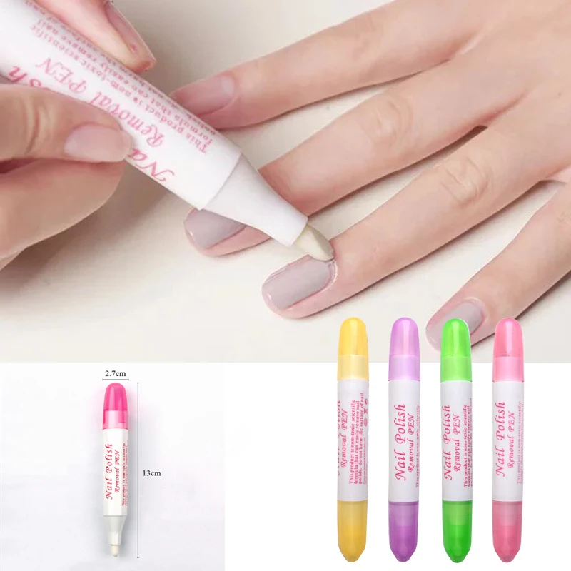 Lápiz Corrector de uñas para eliminar errores + 3 puntas, lápiz limpiador para eliminar esmalte de uñas, herramientas de manicura, 1 unidad