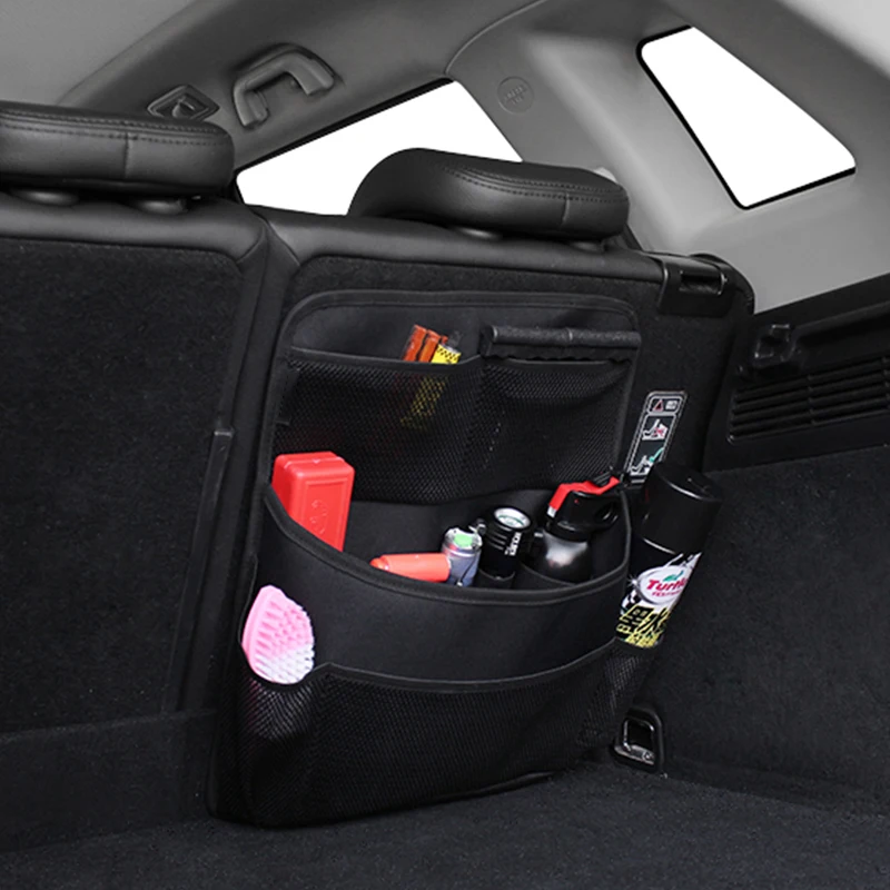 Quality Car Rear Seat Back Storage Bag Multi Hanging Nets Pocket Trunk Bag Organizer Auto Stowing Tidying Interior Accessories