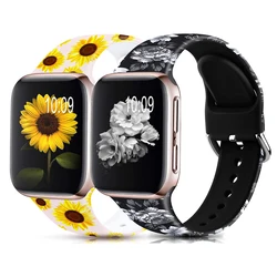 YAYUU pasek do Apple Watch 7 pasek 40mm 44mm 45mm iWatch seria 3/4/5/6/SE miękki silikonowy pasek na pasek do Apple Watch 42mm 41mm 38mm