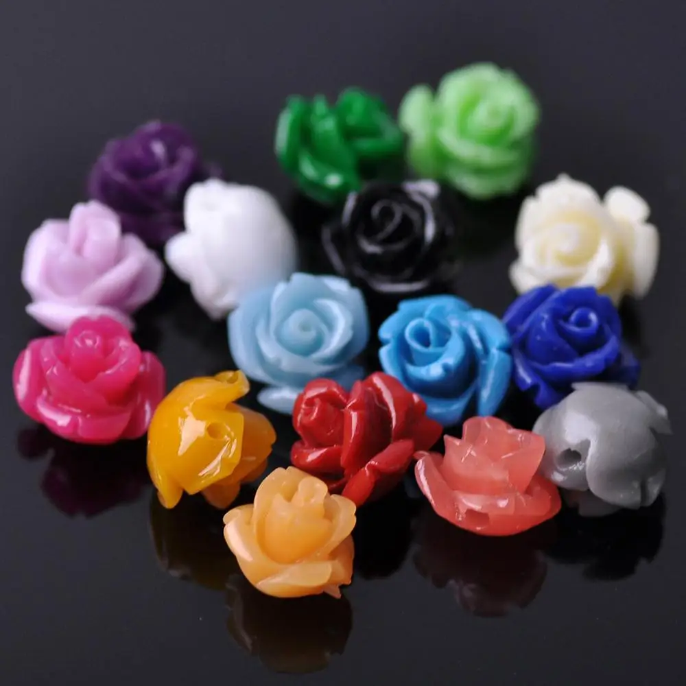 20pcs Flower Shape 10mm Artificial Coral Loose Spacer Beads Wholesale lot for DIY Crafts Jewelry Making Findings