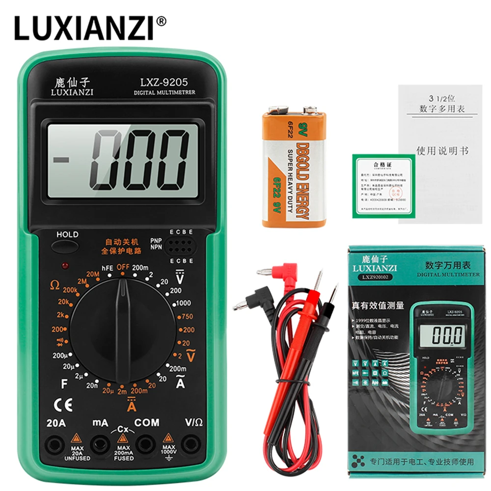 LUXIANZI Digital Multimeter Professional Tester Smart Multimeters Mini Multimetro RMS Voltmeter Ammeter