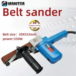 Belt Orbital Sander Buffing Sanders 550w High Power Woodworking Variable Speed Portable sand belt machine 30*533mm