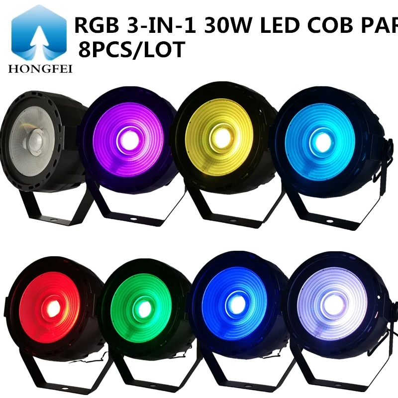 

8 шт./RGB 3-в-1 светодиодный светильник COB 30 Вт LED PAR сценический диско-светильник