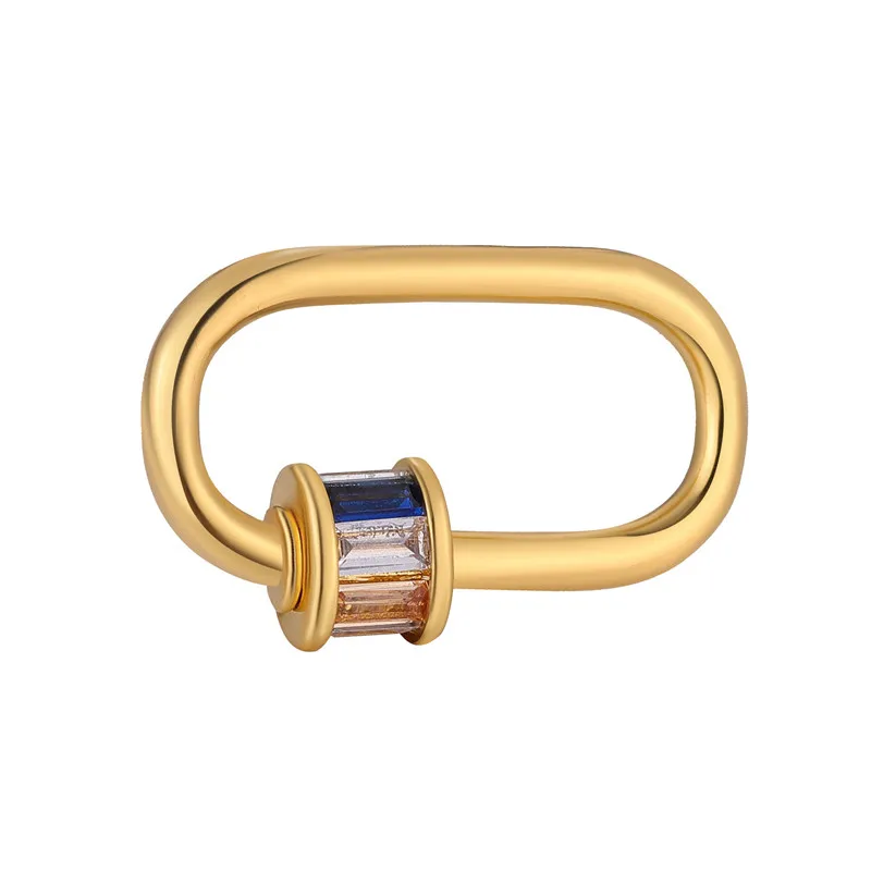 JUYA 5 Pcs New Spiral Screw Clasps For Jewelry Making Copper Charm Necklace Pendants Connectors DIY Handmade Jewelry Accessories