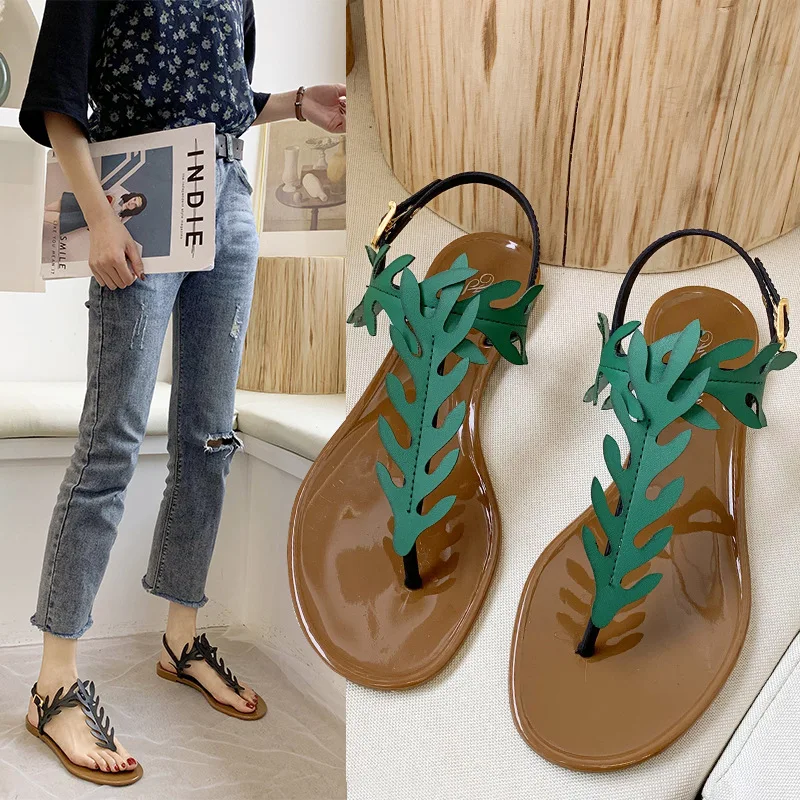 New Women Flip Flops Sandals Summer Fashion Women Shoes Comfortable Flat Sandals Women Beach Jelly Shoes Sandalias Mujer WSH3592