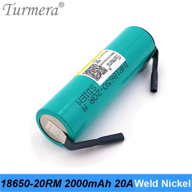 18650 2000 mAh 20A Bateria INR18650-20RM 3,6 V Nikiel lutowniczy do odkurzacza Bateria i narzędzie Śrubokręt Shrika Użyj Turmera