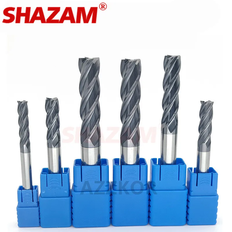 British System Milling Cutter Alloy Coating Tungsten Steel Tool Cnc Maching Endmill 1/8 Kit SHAZAM Milling Tools 5/16 1/2 3/8