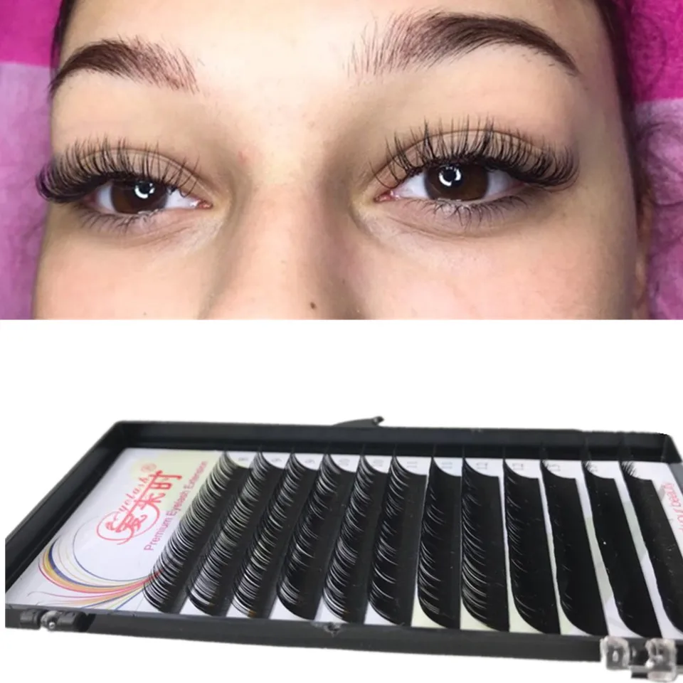 

New Arrival 0.03mm CC Curl Eyelash Extension,False Mink Eye Lashes Super Soft Natural Individual Eyelashes