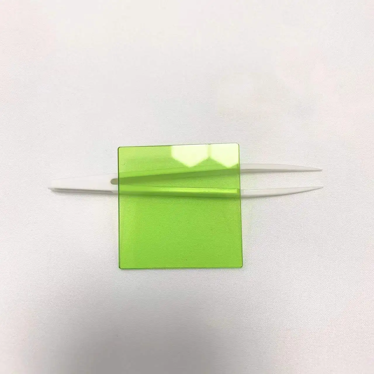 Vidrio óptico cuadrado de Color verde, tipo LB6, para iluminación de lámpara Led