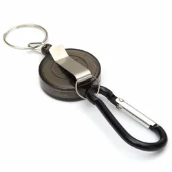 Carrete de insignia multifuncional, llavero retráctil de retroceso, Soporte para tarjeta de identificación, Cordón de Acero, 6 colores dulces