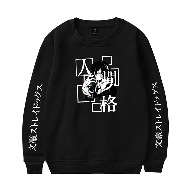 New Japan Harajuku Anime Bungo Stray Dogs Hoodies Pullover Fashion O-neck Hoodie Men Women Long Sleeve Capless Sweatshirts Tops