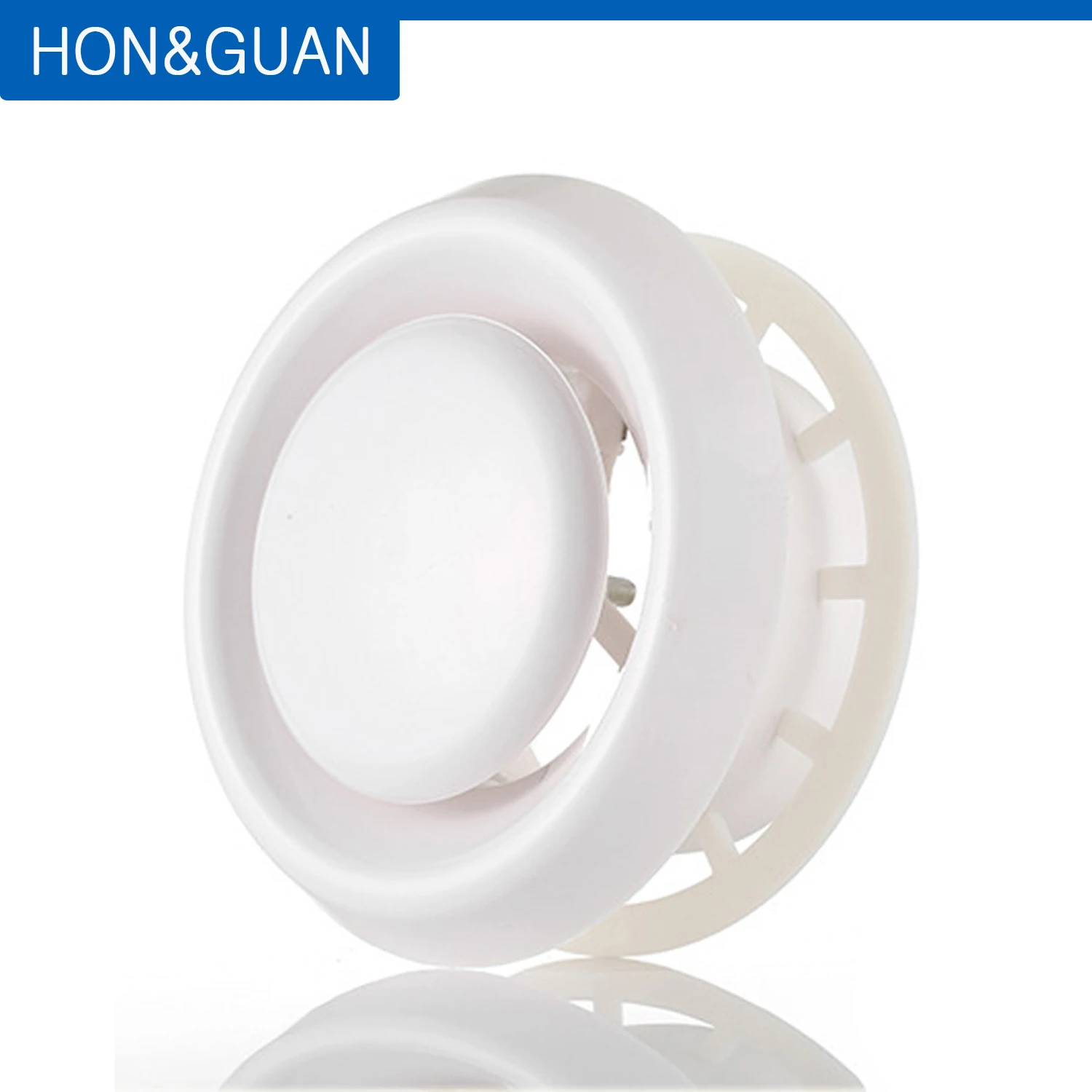 Hon&Guan Round Ceiling Air Vent Duct Fan Grill Extractor ABS Ceiling Outlet Vent/Air inlet Circular air Fan outlet