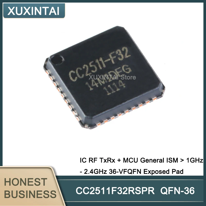 5Pcs/Lot  New Original CC2511F32RSPR CC2511F32 IC RF TxRx + MCU General ISM   1GHz - 2.4GHz 36-VFQFN Exposed Pad