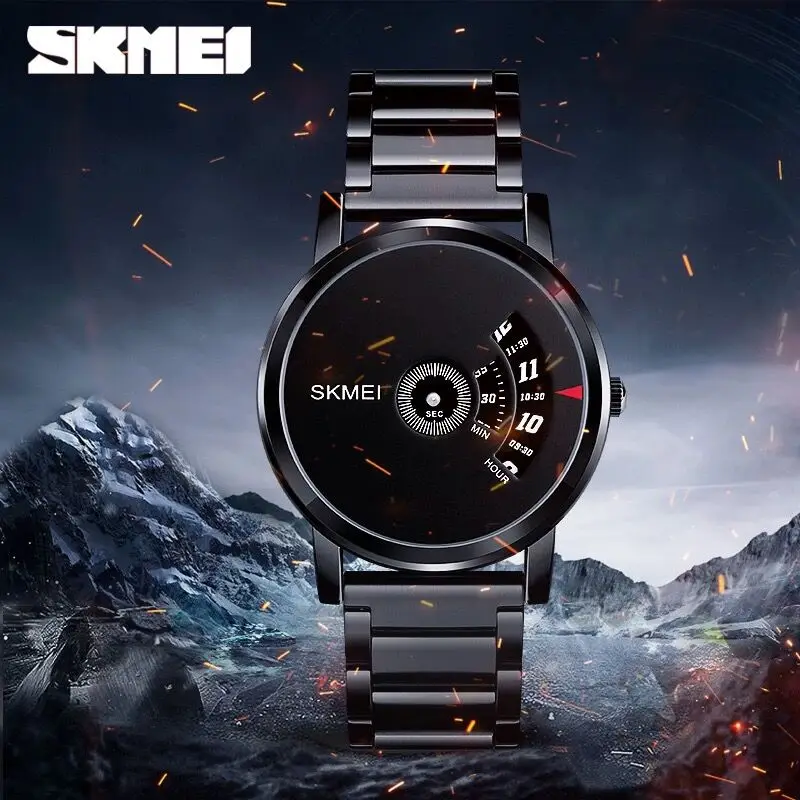 SKMEI Creative Fashion Quartz Watch Men Waterproof Steel Mesh Strap Men\'s Casual Wristwatches Male Clock Relogio Masculino