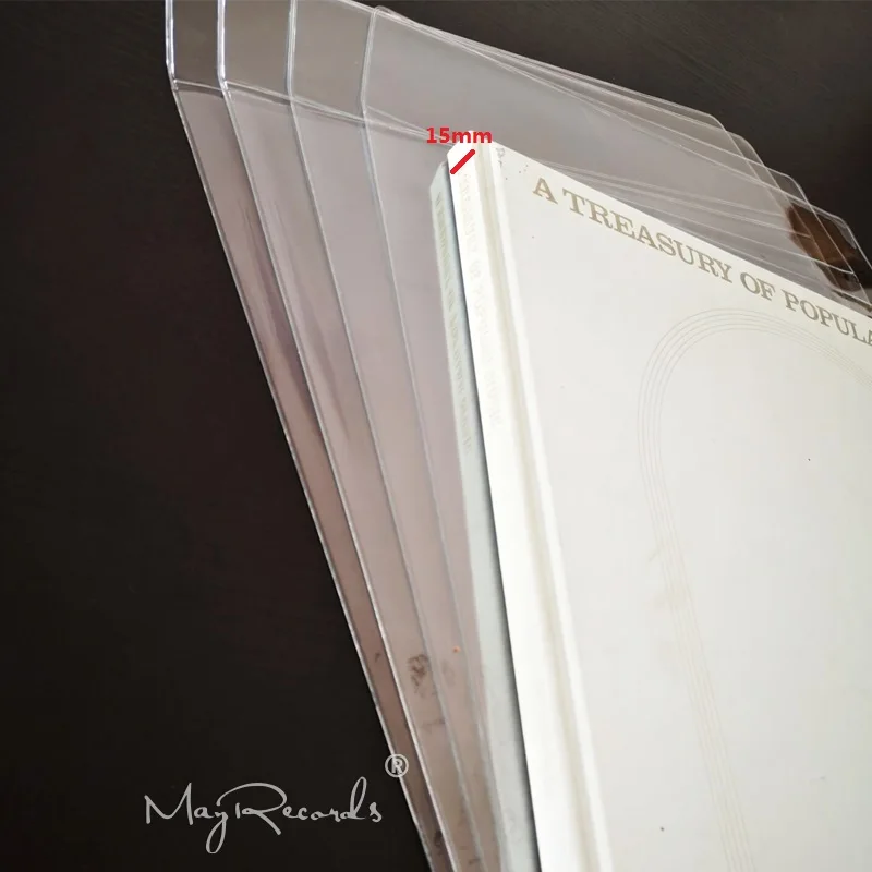 5PCS Extra Wide Thicken PVC Resealable Outer Sleeves for 12 inch Gatefold 3LP 4LP Booklet Cover