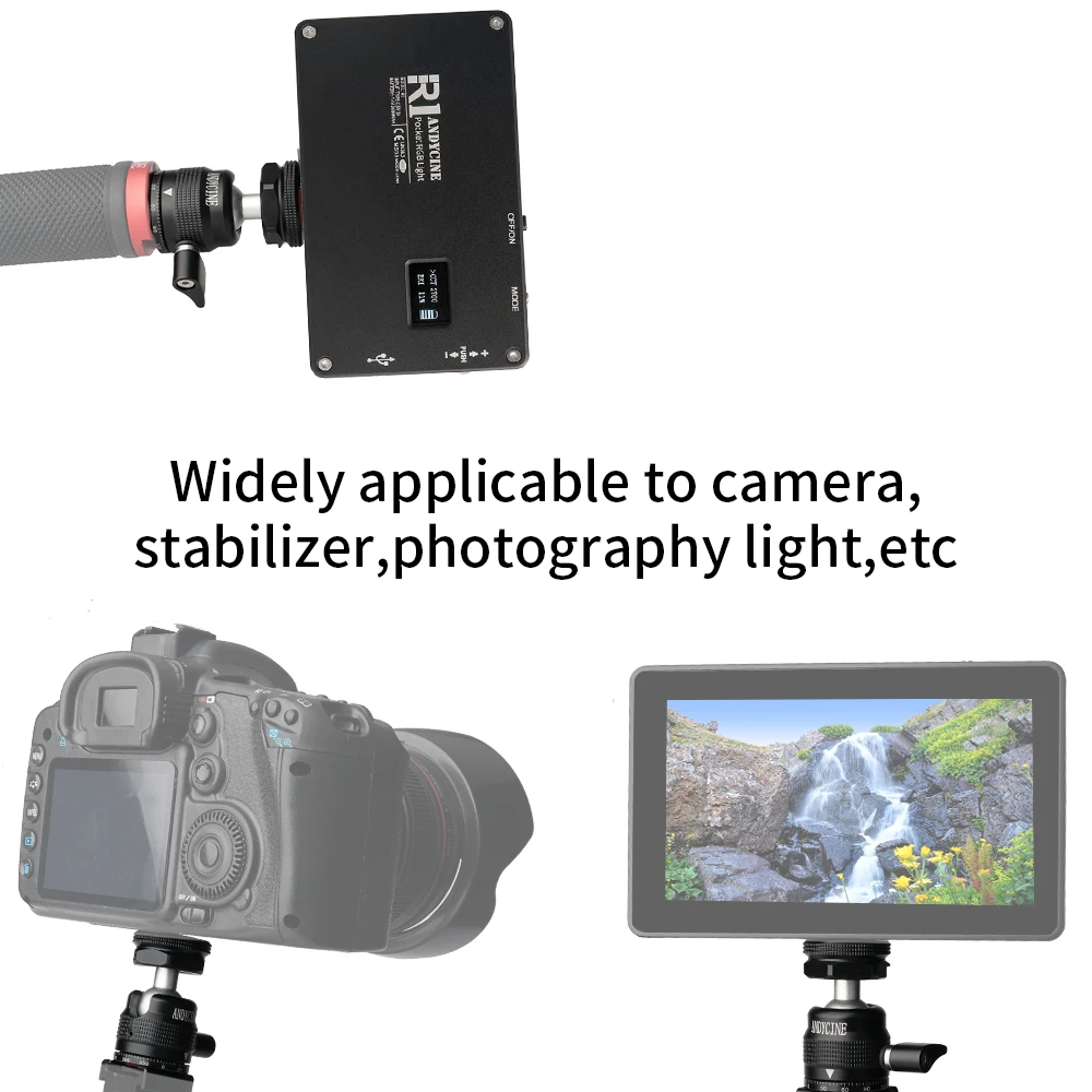 Мини-шаровая Головка, вращающаяся на 360 °, с винтом 1/4 для крепления типа горячий башмак на 90 ° по вертикали Наклонный адаптер, для камеры DSLR