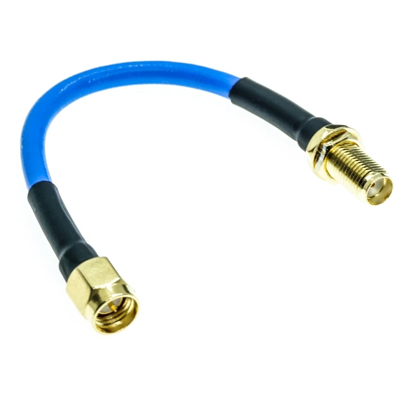 

SMA male to SMA female Nut Bulkhead connector RG405 RG-405 Semi Flexible Coaxial Cable 0.086" 50ohm Blue