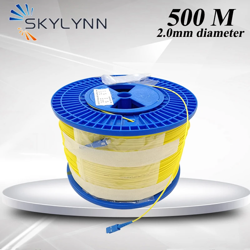 

1 Drum SC APC and UPC 500 Meter Length Fiber Optic Patch Cord SM G652D OS2 SX Core 2.0mm With Yellow LSZH Jacket