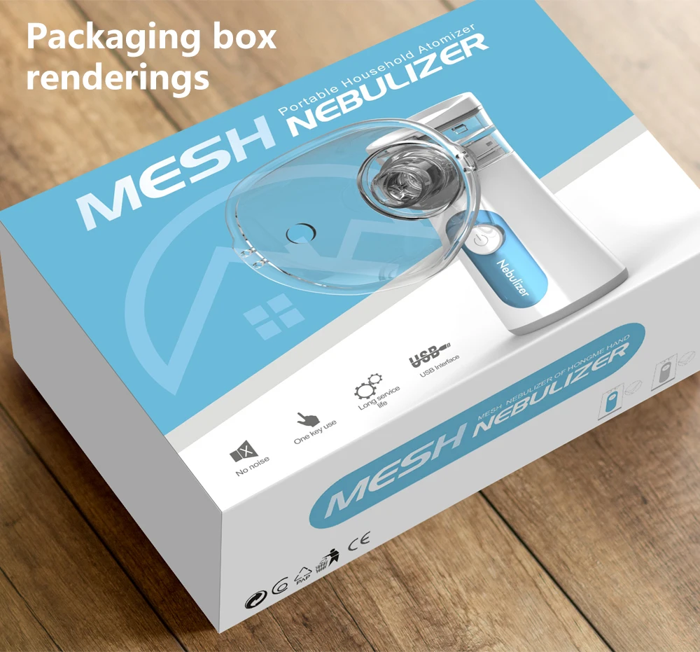 KIUZOU Medical Silent Mesh Nebulizer Handheld Asthma Inhaler Atomizer Kids Adult Nebulizador Mini Portable Nebulizer Humidifier