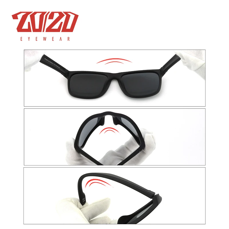 2020 Brand Vintage Flexible Polarized Sunglasses Material Men's Driving Shades Male Sun Glasses Travel Fishing Classic PL484