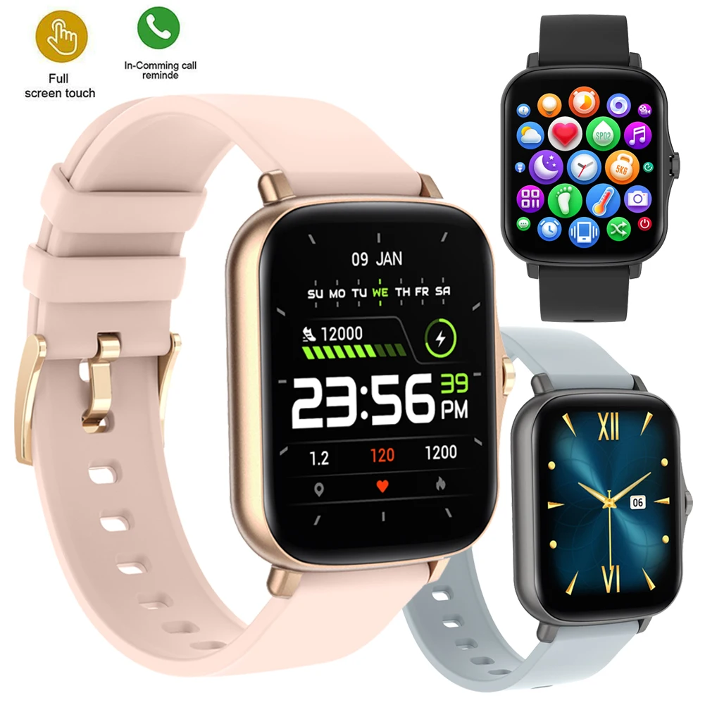 

Full Touch Screen Smart Watch Call Reminder Notifications Messages Bluetooth-Compatible Phone Mate for Android iOS