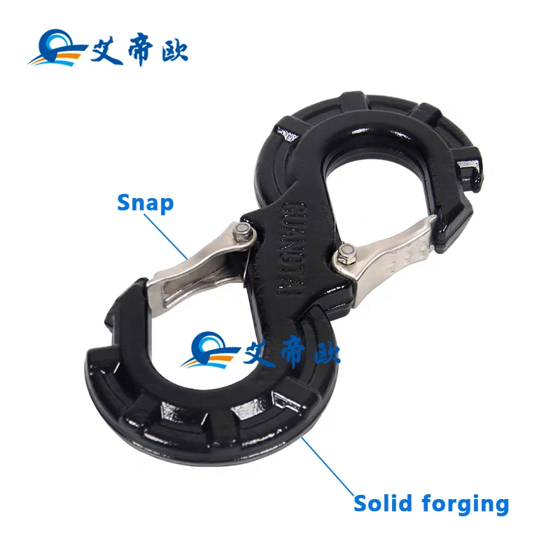 8T Solid forging Trailer Hook  Quick rescue shackle S-type towing hook  off-road 4×4 parts accessories Front Rear pintle hook