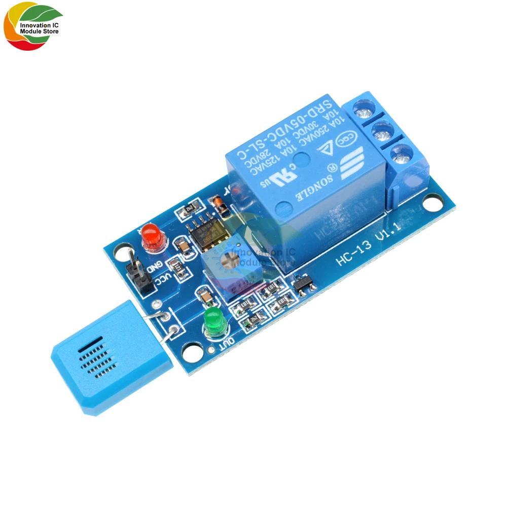 HR202 DC 5V 1 Channal 1CH 5V Humidity Sensitive Switch Relay Module Humidity Controller Humidity Sensor Module With Indicator