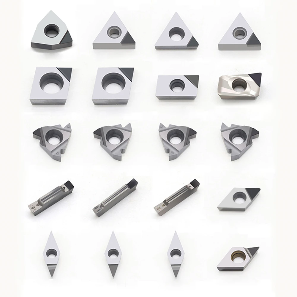 1PCS PCD CBN Diamond Inserts Cutter Tool CCGT060204 DCGT11T304 TCGT110204 TNMG WNMG VBMT APKT 16ER Lathe Internal Turning Tools