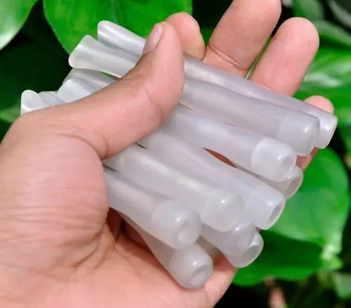 3 1/2 "حامل سيجارة من العقيق الأبيض الطبيعي 1 قطعة #2