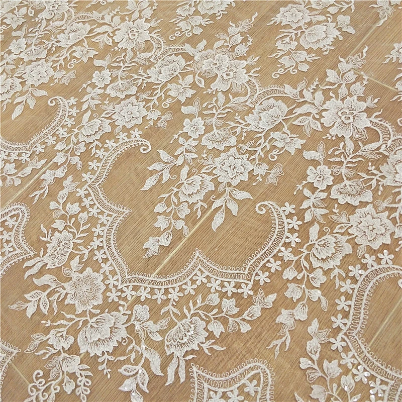 Wholesale  wedding lace flower fabric embroidery DIY for dress