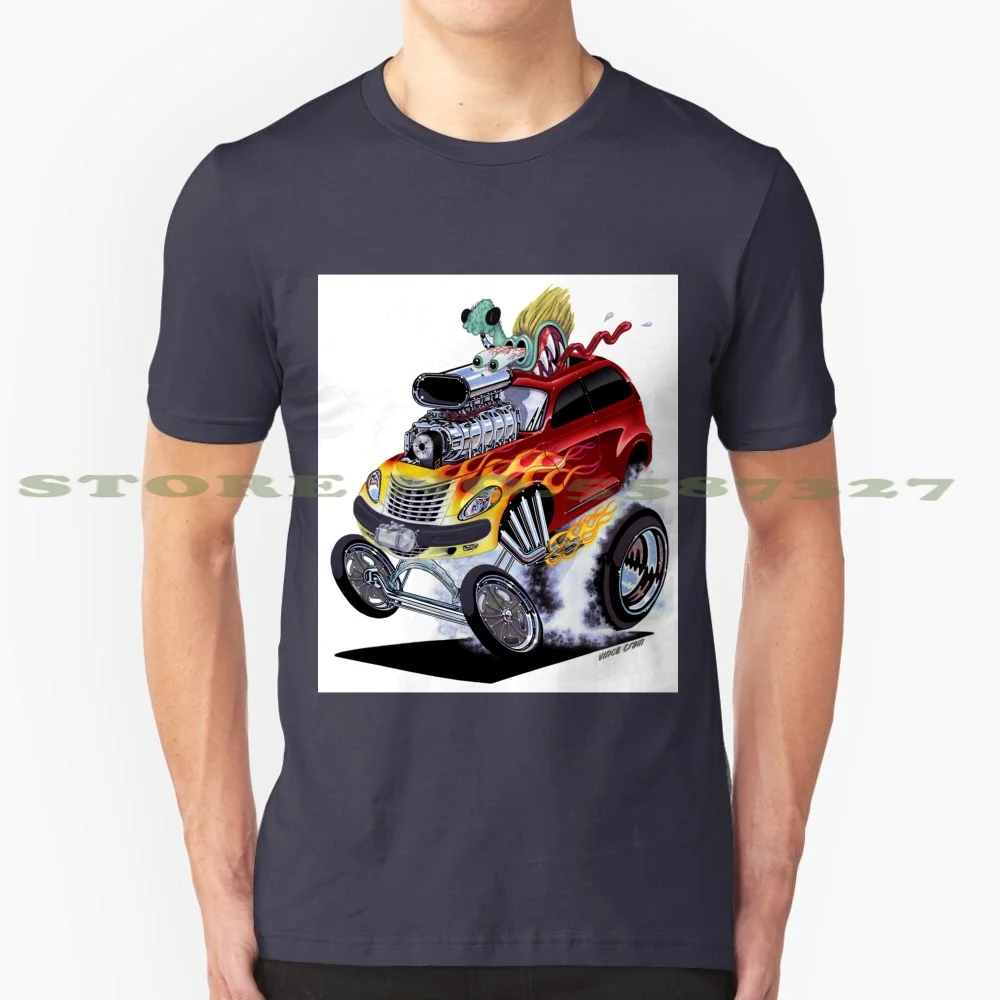 Crain High Octane Pt Gasser 100% Cotton T-Shirt Crain Pt Gasser Burnout Troll Chrysler Super Charger Fire Cruiser Hot Rod