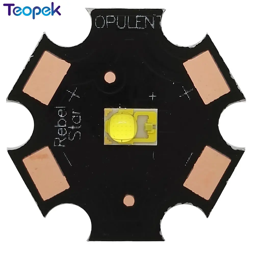 Puce émetteur de lumière LED haute puissance, LUMILEDS LUXEON Rebel, blanc chaud, rouge, vert, bleu royal, ambre, document sur PCB 20mm, 3W, 10