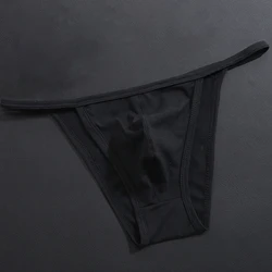 Men's Sexy Solid Color Low-rise Thong Briefs Solid Color Breathable Underwear Hot Sale Men Underwear Briefs Cotton Breathable