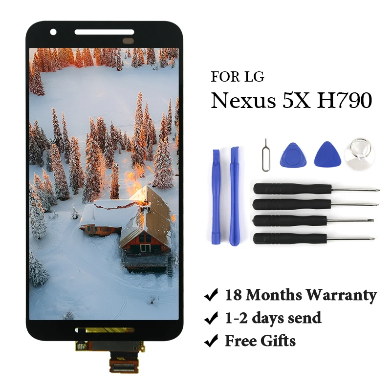 For LG nexus 5X H790 LCD Display Digitizer With Frame Full Assembly Replacement Touch Screen For LG google nexus 5X H790 LCD