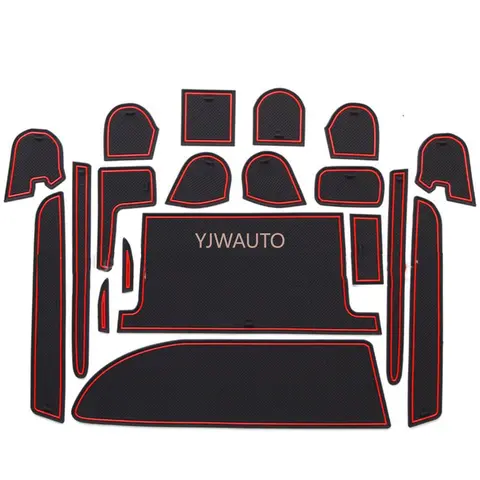 Toyota VOXY 80 시리즈용 도어 슬롯 매트, 게이트 그루브 쿠션 자동차 도어 고무 컵 홀더 매트 미끄럼 방지 카펫 위치