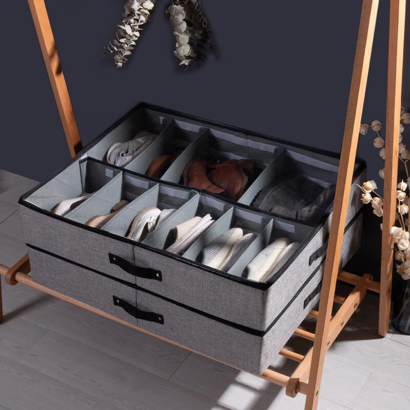 Transparent Storage Box Shoe Storage Box Anti-oxidation Boots Shoe Cabinet Drawer Type Foldable Box Under-bed Storage Box Simple