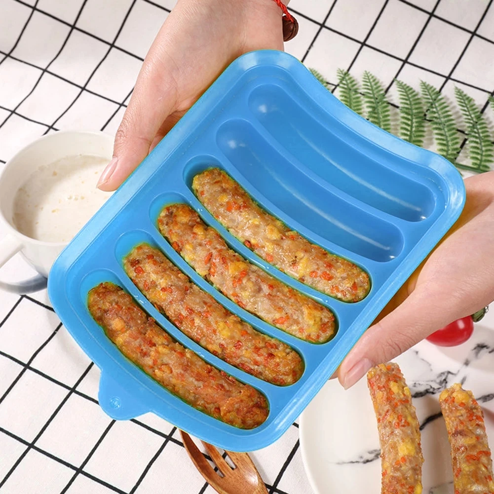 Six-Piece Lid Silicone Homemade DIY Sausage Mold Silicone Dropshipping Hot Dog Rapid Prototyping Ham Mold Baking Kitchen Gadget