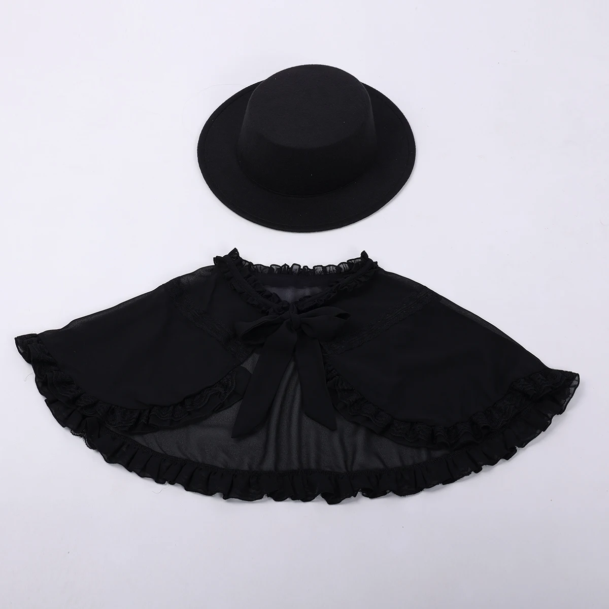 Ladies Black Veil Hat Felt Vintage Gothic Punk Women Court Style Afternoon Tea Cosplay Head Wear