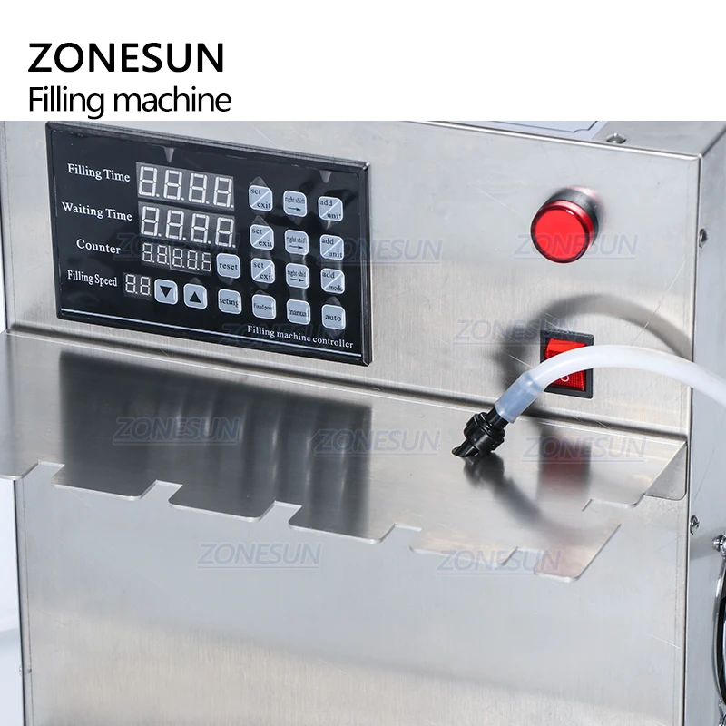 ZONESUN Small Digital Control Semi-Automatic Beverage Juice Spout Pouch Filling Machine